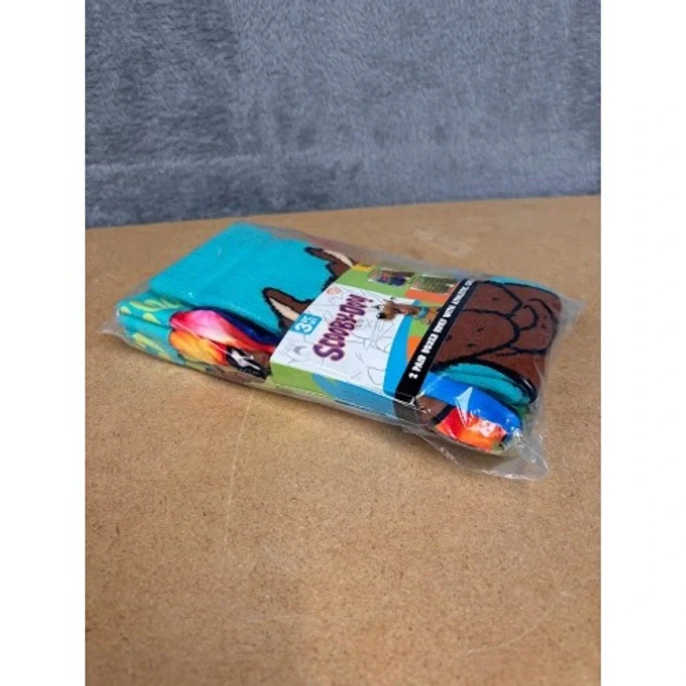 Scooby-Doo Mens 3pc Set 2 Pair Boxer Briefs 1 Pair Crew Socks Tie-Dye Medium NEW